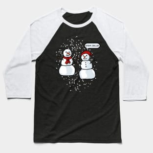 Snowman Sees Stem Cells Baseball T-Shirt